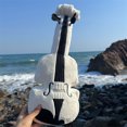 thumbnail image 4 of 1 Pcs 17.7" Violin Plush Pillow,Stuffed Plush Decoration Birthday Gifts,Brown, 4 of 4