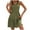 Green, variant on WIZUTIZ Women's Dresses Summer Leisure Plus High Rise Pleated Solid Vacation Dress Sleeveless V-Neck Sun Dress for Teen Girls Mini Dress Comfy Outdoor Dress Green