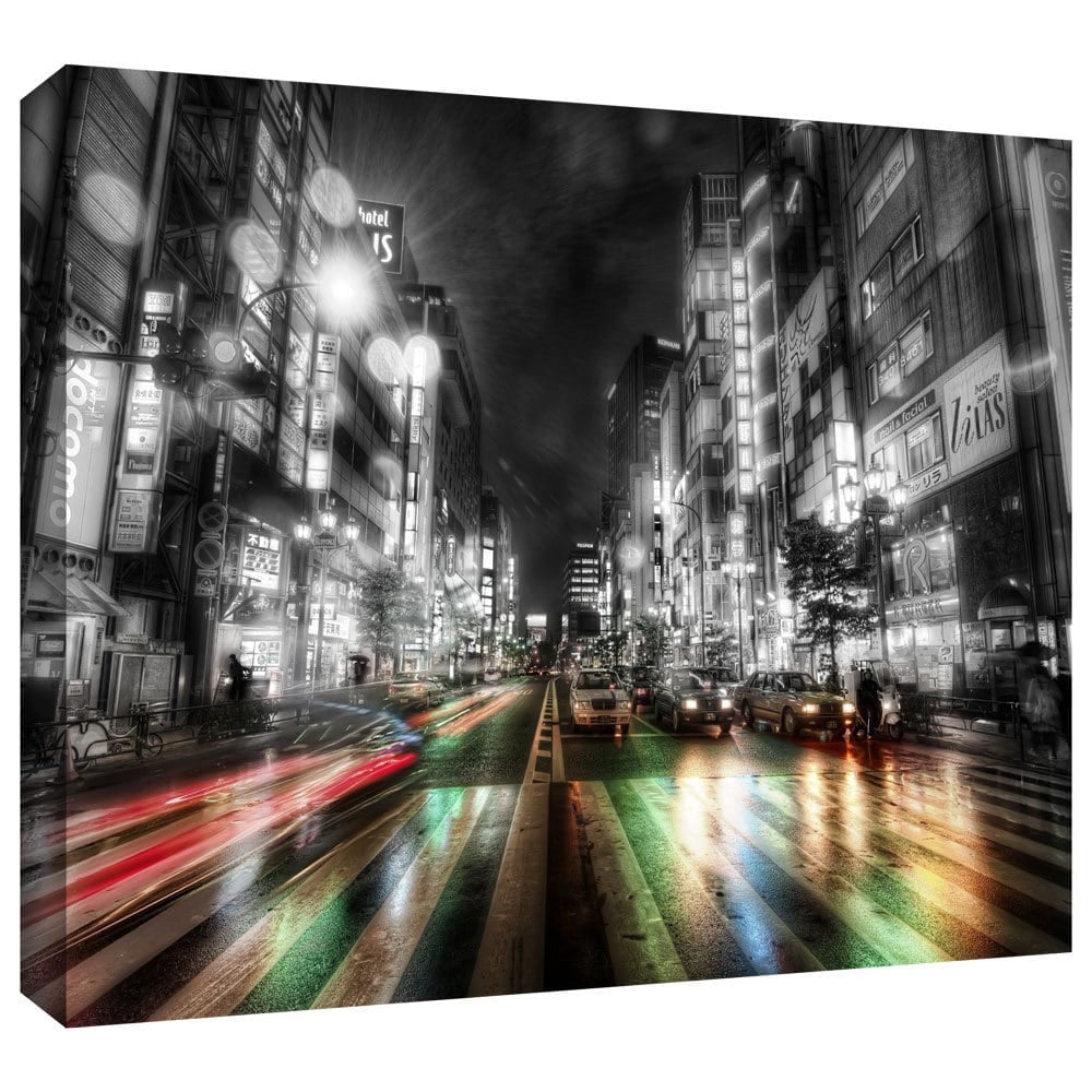 ArtWall Revolver Ocelot "Tokoyo Night" Gallery-Wrapped Canvas