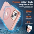 thumbnail image 3 of Mionbel Magnetic for iPhone 15 Case (Compatible with MagSafe)(Military Grade Drop Protection) Translucent Matte Shockproof Phone Cover,Pink, 3 of 7