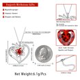 thumbnail image 5 of Fasjewly My Sunshine Butterfly Necklace, S925 Sterling Silver Heart Garnet Birthstone January Birthday Anniversary Christmas Jewelry Gifts for Women / Wife / Lovers, 5 of 10