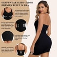 thumbnail image 4 of COMFREE Women Shapewear Slips Halter Dress with Built in Bra Tummy Control Full Slips Adjustable Strap, 4 of 7