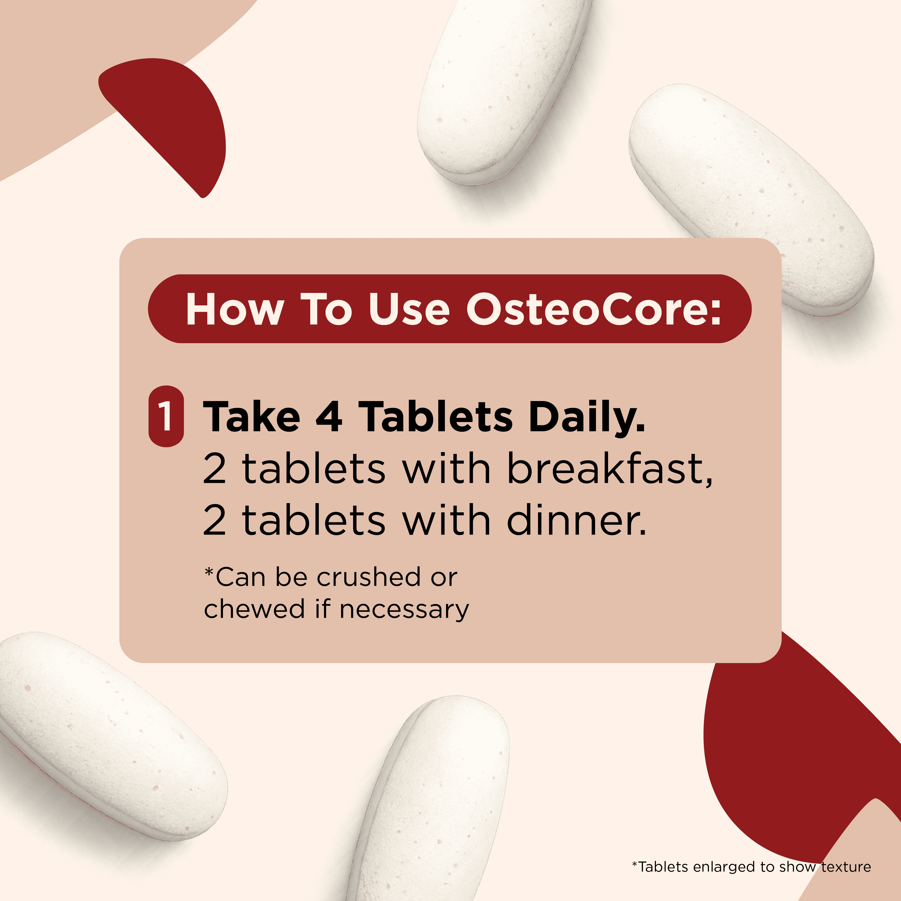 OsteoCore - Calcium Supplements for Women (1 Month Supply) Osteoporosis & Bone Health