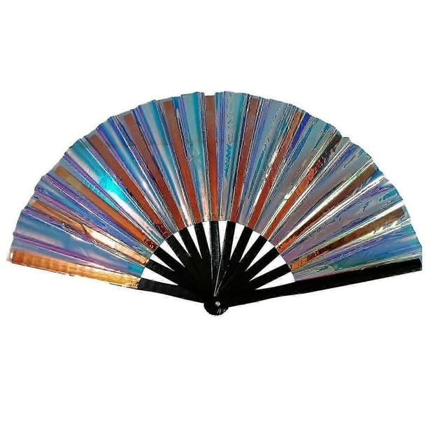 10 Inch Folding Fan Bright Color Hand Rave Fan Festival Renaissance Party Bamboo Party Decorative