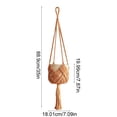 thumbnail image 5 of Cheapark Handcrafted Woven Hanging Basket Kit Mesh Bag With Soft Cord For Flower Pots Indoor Outdoor Home Garden Plant Decor Supplies, 5 of 9
