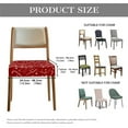 thumbnail image 6 of SEANATIVE Christmas Chair Covers Set of 2 Square Chair Seat Covers or Dining Room Candy Cane Chair Seat Cushion Protector Dining Room Kitchen Chair Slipcovers for Armless Chairs, 6 of 7