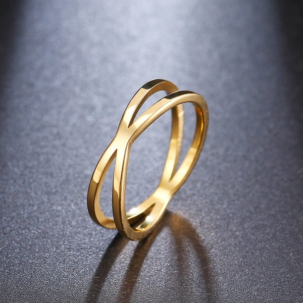 CACANA bohemio Vintage Cruz mejores Anillos para mujer boda moda Acero inoxidable cadena joyería grandes Anillos antiguos Anillos R227 Tan Jianjun unisex