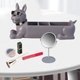 thumbnail image 3 of Organizador de escritorio, contenedor de baratijas, escultura de bulldog, soporte para joyas para dormitorio Gris, 3 of 8