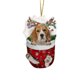 thumbnail image 2 of Uuiauoio Dog Christmas Tree Ornaments with Festive Hats for Holiday Decor, Durable Plastic Hanging Decorations for Home and Car, 2 of 2