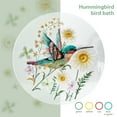 thumbnail image 3 of MUMTOP Outdoor Hummingbird Glass Bird Bath with Metal Stand, 3 of 7