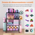 thumbnail image 3 of Estante de Almacenamiento de Yoga Esterilla, Organizadores de Equipos para Mancuernas/Kit Pesas/Pesa Rusa/Ketelbell, Soporte Multifuncional para Garaje y Gimnasio en Casa, Grandes, 3 of 9