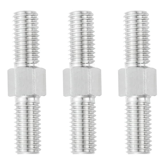 M10x50mm Double End Threaded Stud Screw, 3pcs 304 Stainless Steel Hex Bolt