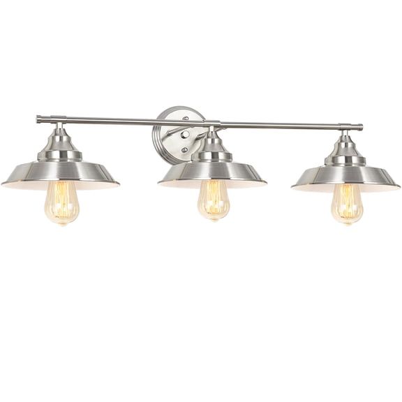 OYEAL 3-Light Chrome Wall Sconce, Industrial Wall-Mounted Light Fixture for Bedroom and Bathroom