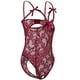 thumbnail image 4 of Gibobby Lencería para mujer sexy tangas Lencería sexy de encaje para mujer Pijama de gasa de una pieza de encaje Ropa interior Íntima(Vino 3XL), 4 of 5