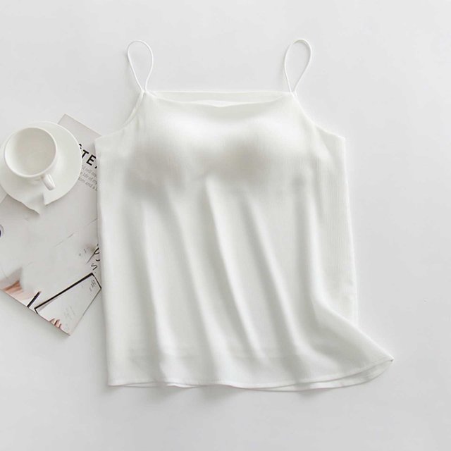 Pijama de manga corta para mujer, de gasa, con cuello en V y tirantes, para verano. Blusa de poliéster para mujer.
