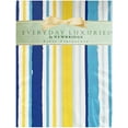 thumbnail image 2 of Newbridge Sun Wave Beach Stripe Flannel Back Vinyl Tablecloth - Navy, Yellow, White and Blue Wavy Striped Vinyl Indoor/Outdoor Waterproof, Patio, BBQ Tablecloth, 60 Inch x 102 Inch Oblong/Rectangle, 2 of 7