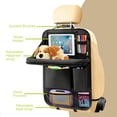 thumbnail image 5 of Black Car Backseat Organizer with 10 Storage Pockets & Tablet Holder, Kick Mats Protector for Kids, Perfect for Family Road Trips & Daily Travel Accessorie (2-Pack), 5 of 8