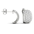 thumbnail image 4 of Charles & Colvard 14K White Gold Moissanite 1.80ct. t.w. Round Hoop Earrings, 4 of 9