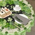 thumbnail image 2 of St Patrick''s Day Round Tablecloth,Buffalo Plaid Spring Clover Green Shamrock Tablecloth Waterproof Washable Farmhouse Holiday Decoration Tablecover for Party Kitchen Dining Room 60 Inch, 2 of 6