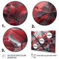 thumbnail image 3 of Designart "Tree with Leaves in Red and Grey III" Floral Metal Wall Art Set, 3 of 5