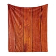 thumbnail image 1 of Orange Soft Flannel Fleece Blanket, Wooden Rustic Texture Image with Natural Patterns Oak Timber Tree Floor Print, Cozy Plush for Indoor and Outdoor Use, 60" x 80", Orange Marigold, by Ambesonne, 1 of 5