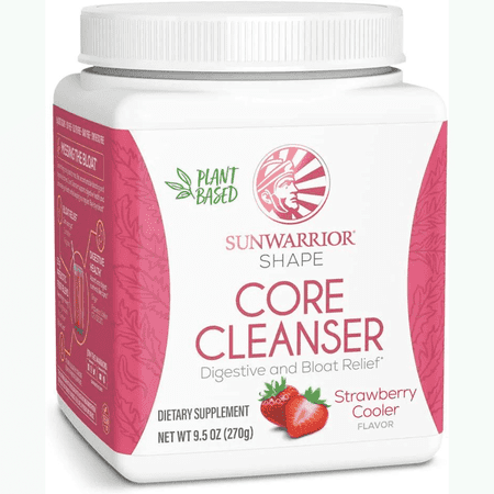 (2 pack) Sunwarrior Plant-Based Prebiotic Fiber Supplement | Shape Core Cleanser Probiotic Enzymes, 9.5 oz