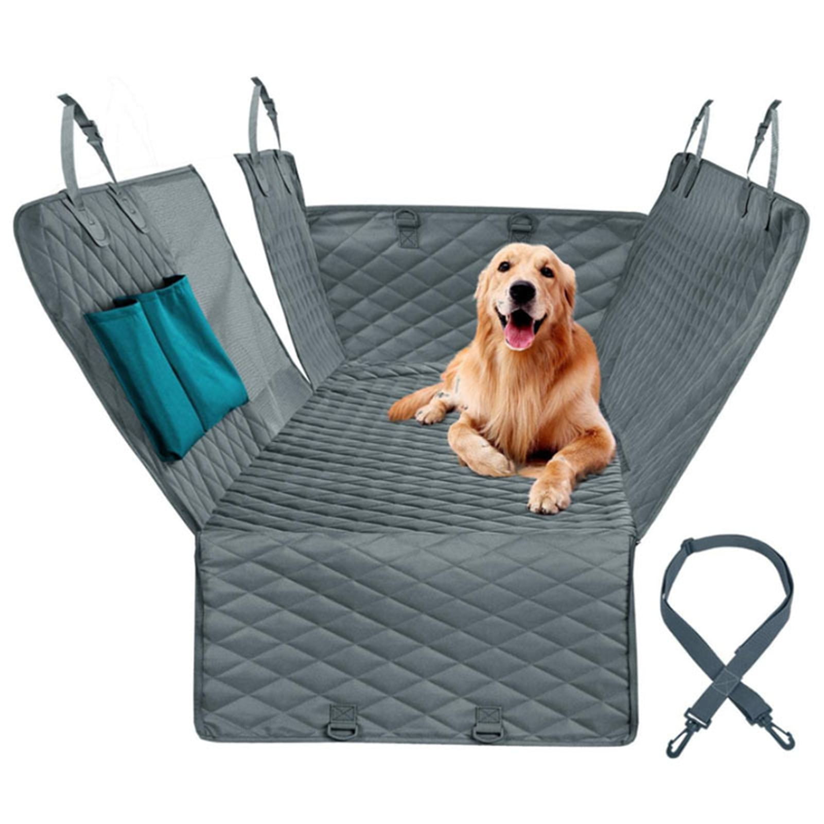 SUPSOO Dog Car Seat Cover Waterproof Durable Anti-Scratch Nonslip Back Seat Pet Protection Dog Travel Hammock with Mesh Window and Side Flaps for Cars/Trucks/SUV 