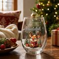 thumbnail image 6 of Christmas Glasses, Stemless Drinking Glass Cups for Xmas Birthday Party Home Kitchen Tabletop Holiday Decor, 6 of 7