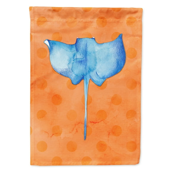 Sting Ray Orange Polkadot Garden Flag