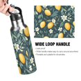 thumbnail image 4 of Yayeee 33oz Insulated Water Bottle Double Wall Stainless Steel with Flip Straw Lid, Blue Floral Lemons, 4 of 7