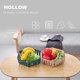 thumbnail image 2 of 3pcs Fruit Basket Vegetable Holder Kitchen Fruit Bowl Set Decorative Stand For Bread, Snacks, Households Items Storage, Pink, Dark Blue And Brick Red, 2 of 2