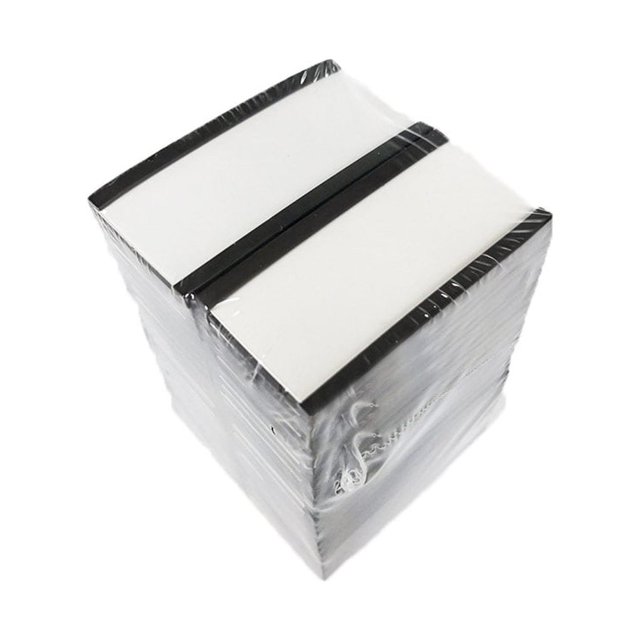 Monstrate Estante magnético transparente con cartón blanco Sin desgaste Cartón autoadhesivo reutilizable Fuerte adsorción cartulina 50x25mm 50 piezas/juego