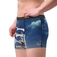 thumbnail image 2 of Hirioo Moonlit Night Sea Sailboat for Men's Boxer Briefs Men Cotton Underwear Boxer Briefs Panties-Large, 2 of 5