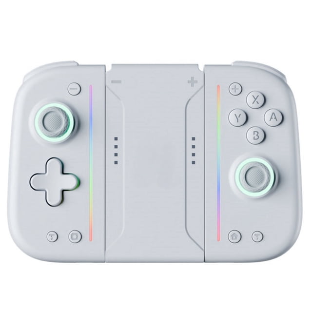 Manette de Jeu Sans Fil pour Switch/Lite/OLED, avec Fonction de Réveil, Double Moteur de vibration, Effet d'Éclairage RVB, joystick en Métal, Programmation macro, Connexion Rapide
