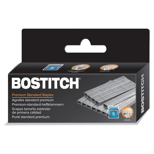 Bostitch Office Bostitch Premium Grapas para grapado sin atascos, tira completa de 0,25 pulgadas, 5 000 grapas/caja