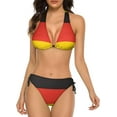 thumbnail image 4 of NICKSUN Women's Bikini Sets, Cute Print Two Piece Bathing Suits Sexy Halter Padded Bikini Swimsuits, 4 of 6