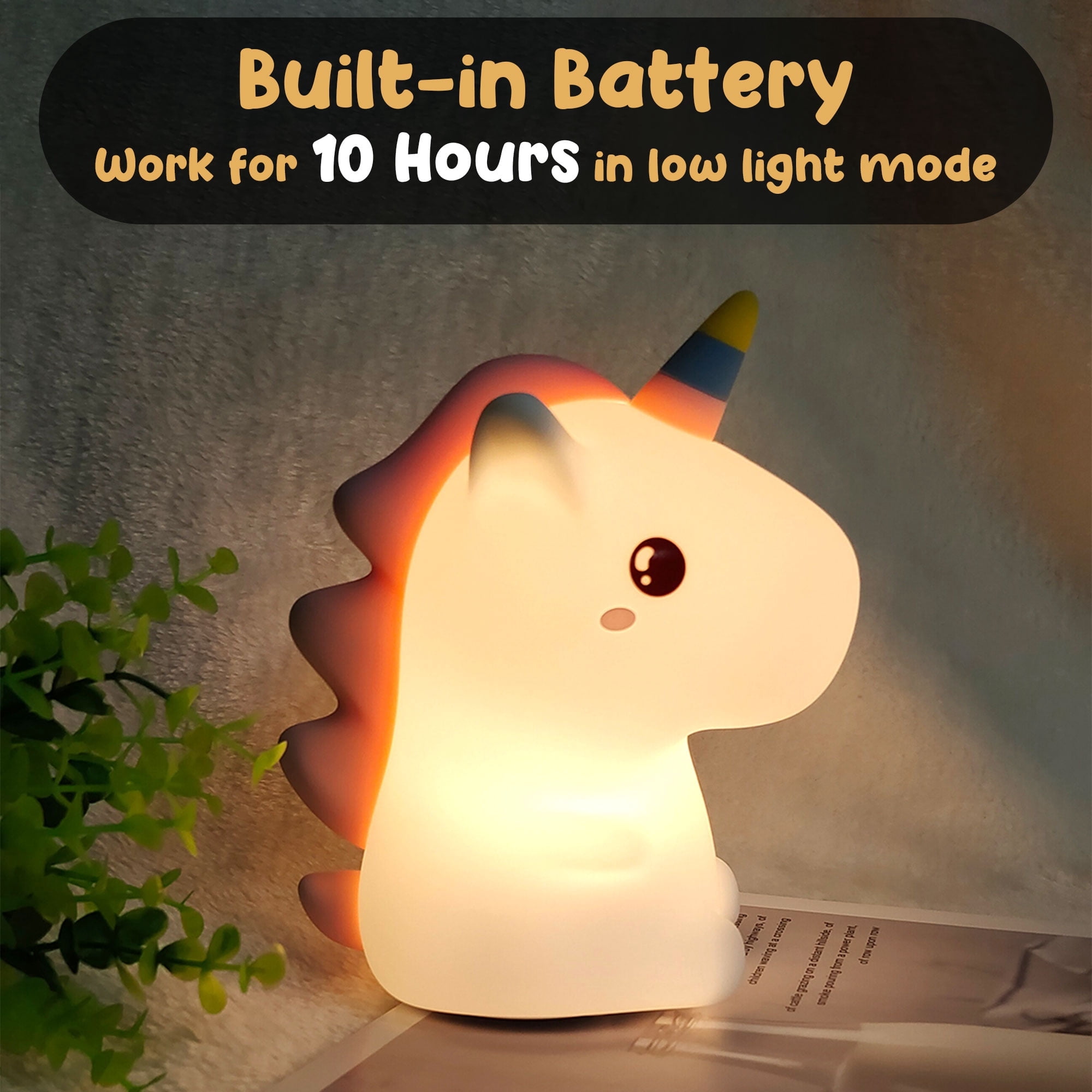 Easy Portable & Cute unicorn lamps for girls, Children and Toddler's Cute Room Decor For Sound Sleep And Ideal Birthday Gift - Unicorn