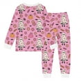 thumbnail image 4 of Huowey Halloween Bamboo Pajamas Toddler 2-Piece Pajamas Sleepwear Pjs Sets Long Sleeve Funny Jammies Print Comfort Loungewear,Pink,4-5 Years, 4 of 4
