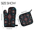 thumbnail image 2 of 2 PCS Oven Baking Gloves Set Heat Resistant Oven Mitt & Pot Holder Set Cooking Mitts Kitchen Home Supplies Vibrant Colors Pattern, 2 of 5