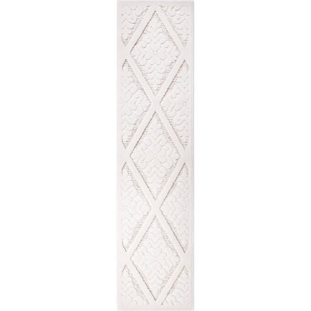 My Texas House Calla 2' X 8' Driftwood Damask Runner Rug