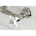 thumbnail image 4 of Kingston Brass KS3246PX Vintage Double-Handle Wall Mount Bathroom Faucet, Polished Nickel, 4 of 8