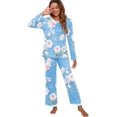 thumbnail image 4 of Pyjama à Manches Longues pour Femmes Col Rond Doux, 4 of 5