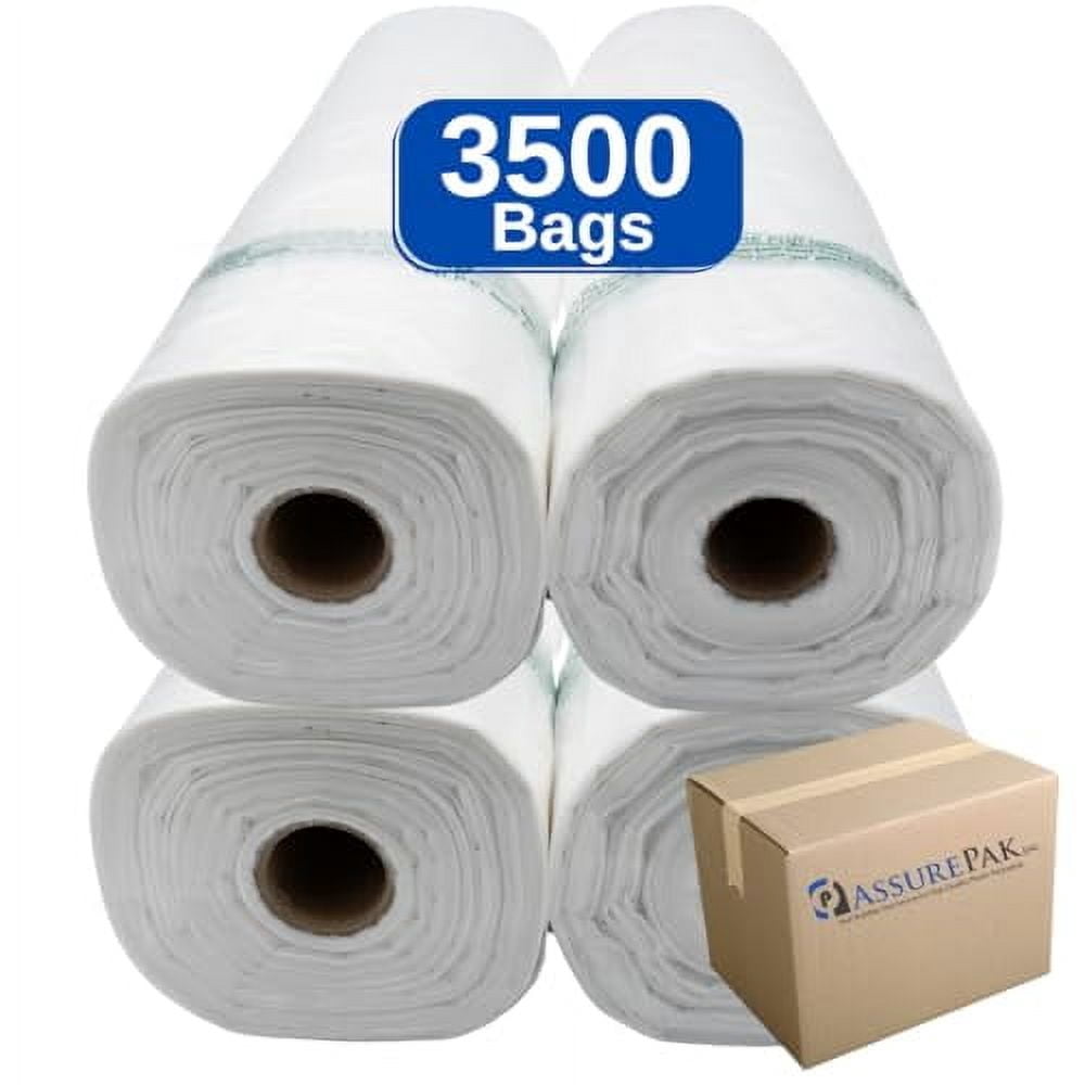 Plastic Bag-Clear HDPE Produce Rolls 10"x15" 11 mic (0.44 mil) - 3500 bags/case