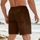 thumbnail image 4 of pstuiky Pantalones cortos casuales para hombre, Pantalones cortos deportivos para hombre con cintura elástica, bolsillos y cordones para hacer ejercicio en casa Pantalones cortos de golf, 4 of 7