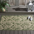thumbnail image 2 of SAFAVIEH Courtyard Aubrey Floral Indoor/Outdoor Area Rug, Green/Creme, 6'7" x 9'6", 2 of 8