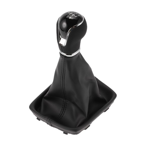 Perillas de cambio manual de 5 velocidades Unique Bargains con cubierta - Perilla de cambio de palanca - para Seat Leon 12-20 de cuero sintético 1 Pc