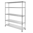 thumbnail image 1 of 5-Tier NSF Steel Wire Shelving Rack, 60" x 24" x 72", 1 of 5