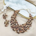 thumbnail image 7 of Bocar Fashion Crystal Stone Beads Chunky Collar Statement Jewelry Set, with Earrings, for Women, Brown, 19 inches (NK-10260-Amber Brown), 7 of 7