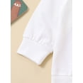 thumbnail image 5 of Seyurigaoka Toddler Baby Girls Autumn Outfit Sets Long Sleeve O Neck Pullover + Santa Claus/Cartoon Print Flared Pants for 6M-4Y Infant Kids, 5 of 7