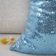 thumbnail image 5 of Fundas de almohada decorativas YOUR SMILE, 45 x 45 cm, color azul claro, paquete de 2, 5 of 7
